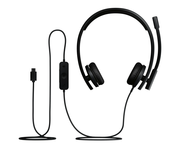 Logitech H570e Stereo MS Teams Wired Headset USB-C, Black