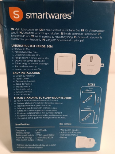 Ecost customer return Smartwares Plug & Connect Home Kit for Wireless Lighting up to 1000 Watt Moun