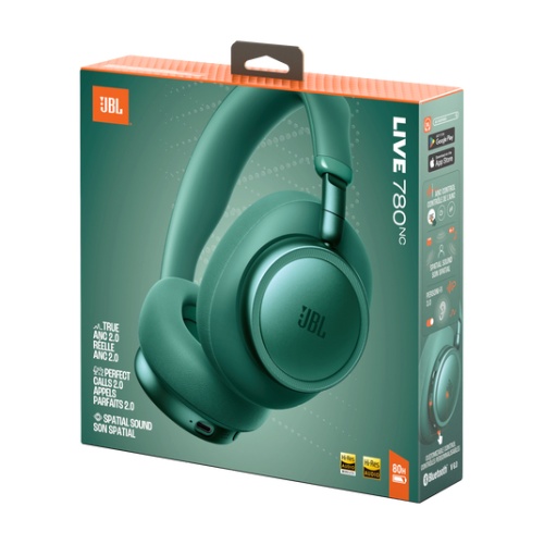 JBL Live 780NC Wireless Headphones, Bluetooth, Green