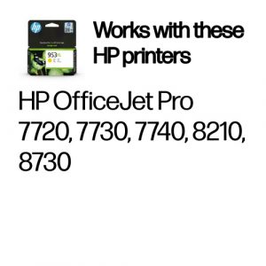 HP 953XL (F6U18AE) Ink Cartridge, Yellow