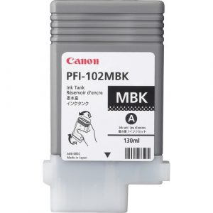 Canon PFI-102MBK (0894B001) Ink Cartridge, Matte Black
