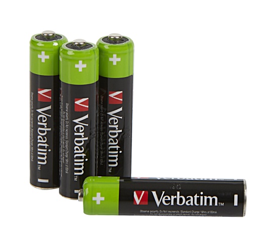 Verbatim 49514 Rechargeable Batteries NiMH AAA HR03 950mAh (4 pcs/Pack)