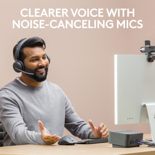 Logitech Zone Wireless 2 UC Wireless Headset, USB-C, USB-C Bluetooth receiver, Graphite