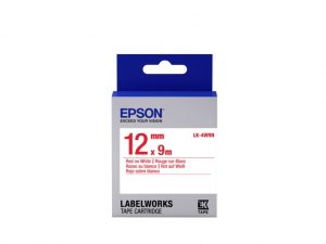 Epson LK-4WRN (C53S654011) Labelling Tape Standard, Red on White 12mm 9m
