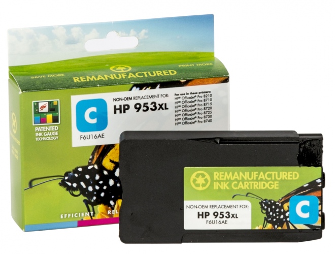 Static Control Ink Cartridge Cyan (New chip), Compatible with HP 953XL (F6U16AE)