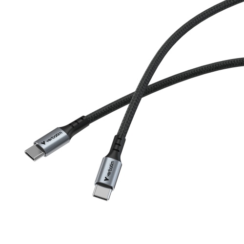Verbatim 31845 Sync & Charge Cable USB-C to USB-C 60W 480Mbps 120cm, Grey/Black