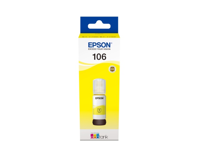 Epson 106 EcoTank (C13T00R440) Ink Refill Bottle, Yellow