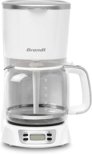Ecost Customer Return, Brandt CAF1318ES Electric Filter Coffee Maker - Capacity 18 Cups - Tank - Gla