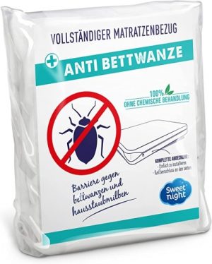 Ecost customer return Sweetnight  Full mattress cover 160 x 200 cm | AntiBug and AntiDust
