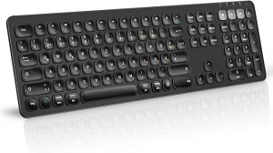 Ecost Customer Return, Bluetooth Keyboard, 3 Channels Multi-Device Wireless Keyboard with Fullsize Q
