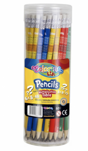 Colorino Kids Pencils with multiplication table