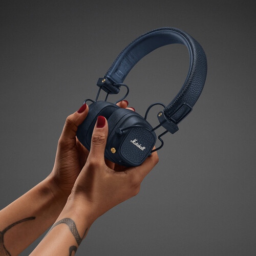 Marshall Major V Wireless Headphones, Bluetooth, Midnight Blue