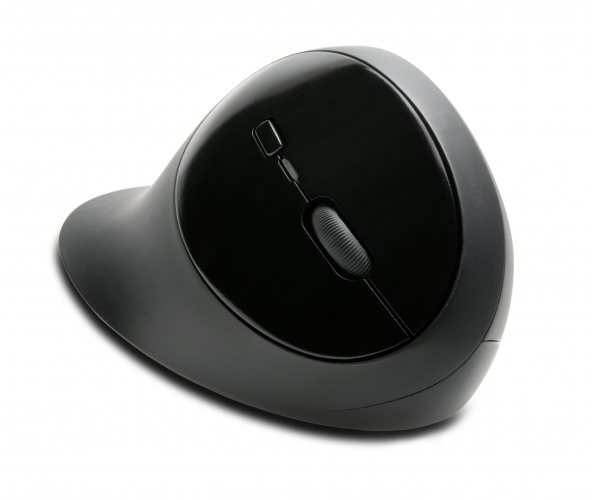 Kensington Pro Fit Ergo Wireless Mouse, RF Wireless + Bluetooth, 1600 DPI, Black