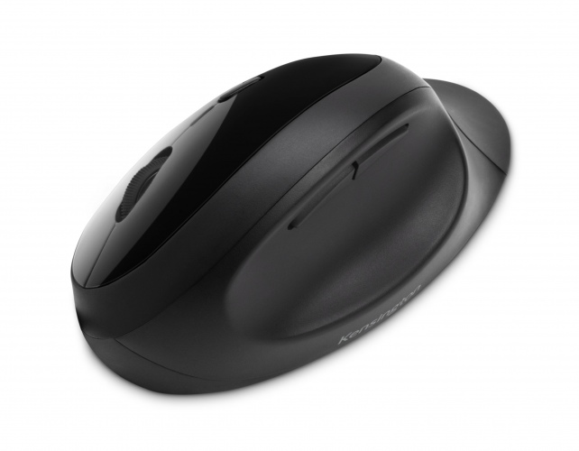 Kensington Pro Fit Ergo Wireless Mouse, RF Wireless + Bluetooth, 1600 DPI, Black