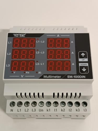 Ecost customer return Tense Elektronik EM100DIN Digital Multimeter For Measuring Current (1A100A), V