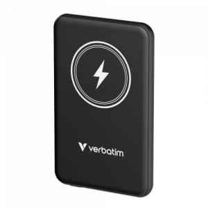 Verbatim 32240 Charge 'n' Go Magnetic Wireless Power Bank 5000mAh, Black