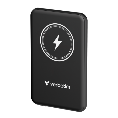 Verbatim 32240 Charge 'n' Go Magnetic Wireless Power Bank 5000mAh, Black