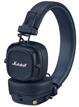 Marshall Major V Wireless Headphones, Bluetooth, Midnight Blue