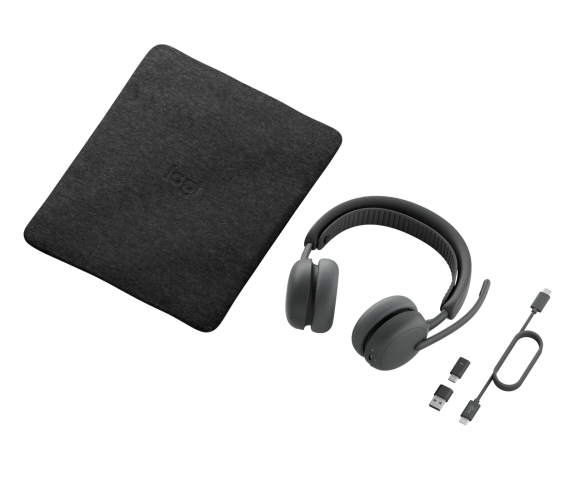 Logitech Zone Wireless 2 ES for Business UC Wireless Headset, Bluetooth, USB-C rec., Graphite