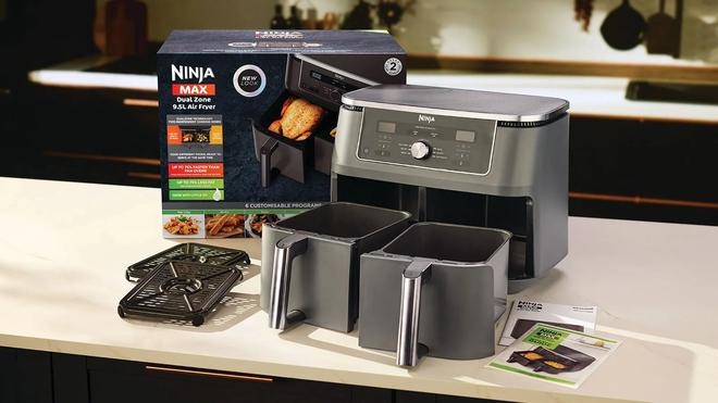 Ninja MAX DZ400EU Hot Air Fryer 9.5 L 2470 W, Grey