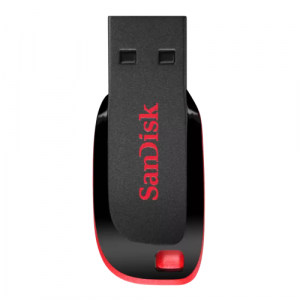 SanDisk Cruzer Blade USB Flash Drive 32GB, Black/Red