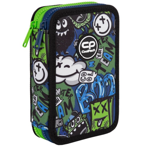Double decker school pencil case with equipment CoolPack Jumper 2 Monster Team