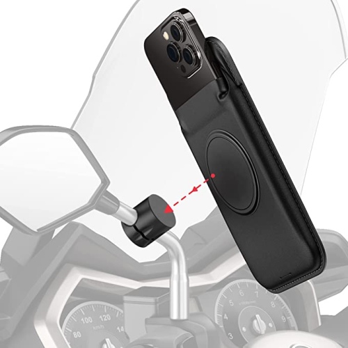 Ecost customer return Shapeheart Magnetic Mobile Phone Holder Motorcycle for Rear View Mirror, Unive