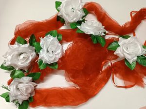 Ecost Customer Return, Organza M + Hearts ® Car Jewellery (Pure White/Red/Red)