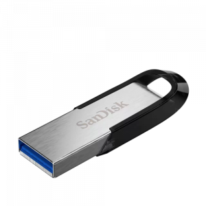 SanDisk Ultra Flair USB Flash Drive 64GB, USB-A 3.0, Black/Silver