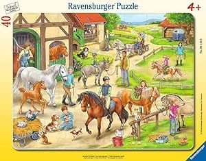Ecost Customer Return Ravensburger 06164 Horse Yard, multi-colored