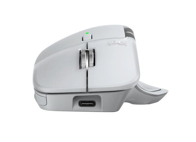Logitech MX Master 4 for MAC Wireless Mouse RF Wireless + Bluetooth, 8000 DPI, White Silver