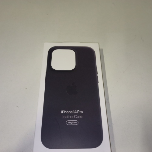 Ecost Customer Return Apple iPhone 14 Pro leather case with Magsafe Midnight