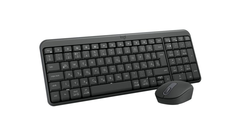 Logitech MK250 Compact Combo Wireless Keyboard + Mouse, Bluetooth, US Int, Graphite