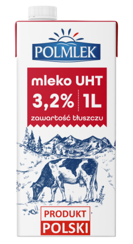 Milk POLMLEK, 3,2%, UAT, 1 L x 12 pcs.