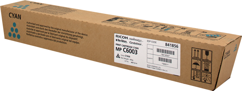 Ricoh MP C6003 (841856) Toner Cartridge, Cyan