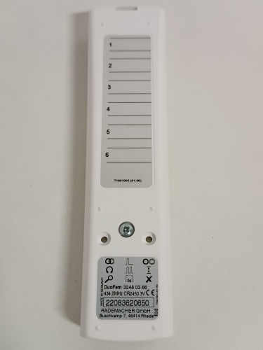 Ecost customer return DuoFern handheld transmitter standard (6channel) 9491 the remote control for