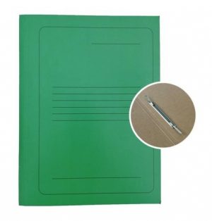 Project File A4 cardboard Smiltainis with metal clip, with print green