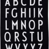 Ecost customer return Design Letters Classic Tea Towel (Black)  100% Cotton, OekoTex Cert