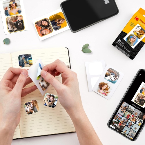 Kodak ZINK 2x3'' 50x76 mm 30 Sheets Pre-Cut Sticker Photo Paper