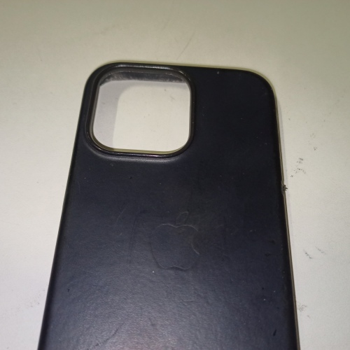 Ecost Customer Return Apple iPhone 14 Pro leather case with Magsafe Midnight