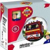 Ecost Customer Return Fireman Sam Breakfast Set, 3-Piece Dish Set with Plate, Bowl, and Cup, Childre
