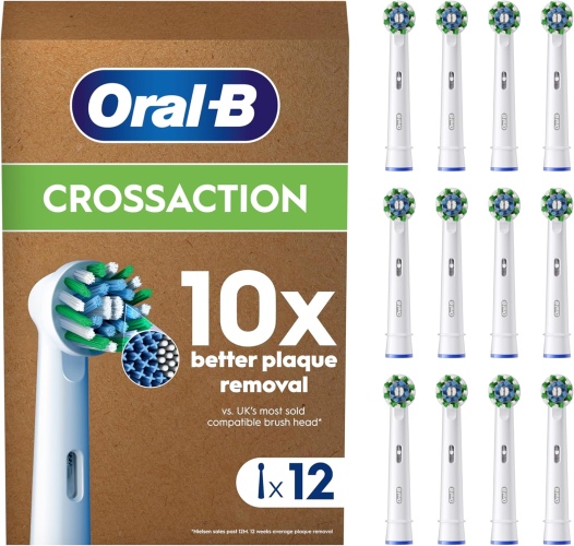 Oral-B Pro Cross Action x12 Toothbrush heads, White