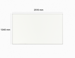 MAXISCREEN projectio and dry erase writingboard 2510 x 1340 mm TK-Team