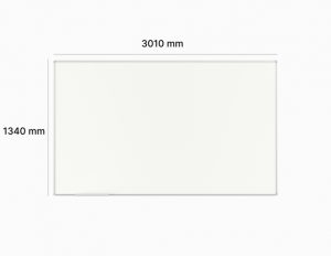 Projectio and dry erase writingboard 3010 x 1340 mm TK-Team (SPEC)
