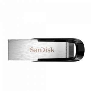 SanDisk Ultra Flair USB Flash Drive 64GB, USB-A 3.0, Black/Silver