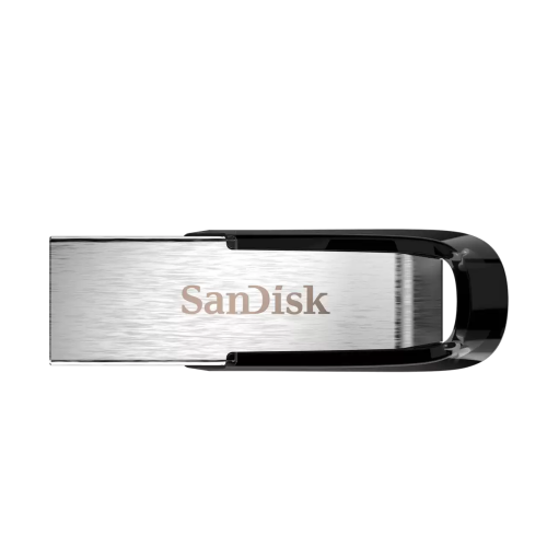 SanDisk Ultra Flair USB Flash Drive 64GB, USB-A 3.0, Black/Silver
