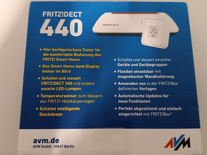 Ecost customer return AVM Fritz DECT 440 (Portable, Customisable Buttons for Operating Smart Home, C