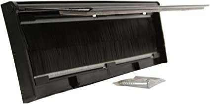 Ecost customer return Stormguard 06SR0310000BL Internal Metal Letter Box Brush Cover with Flap Blac