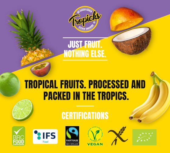 Tropicks Dried pineapple roll, 27 g