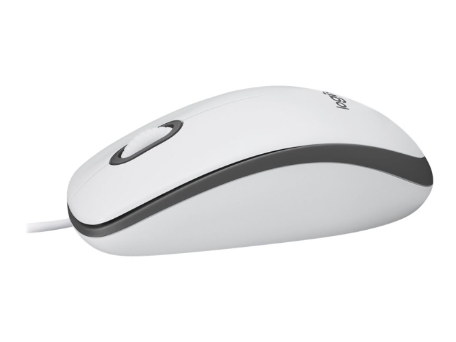 Logitech M100 Wired Mouse, 1000 DPI, White